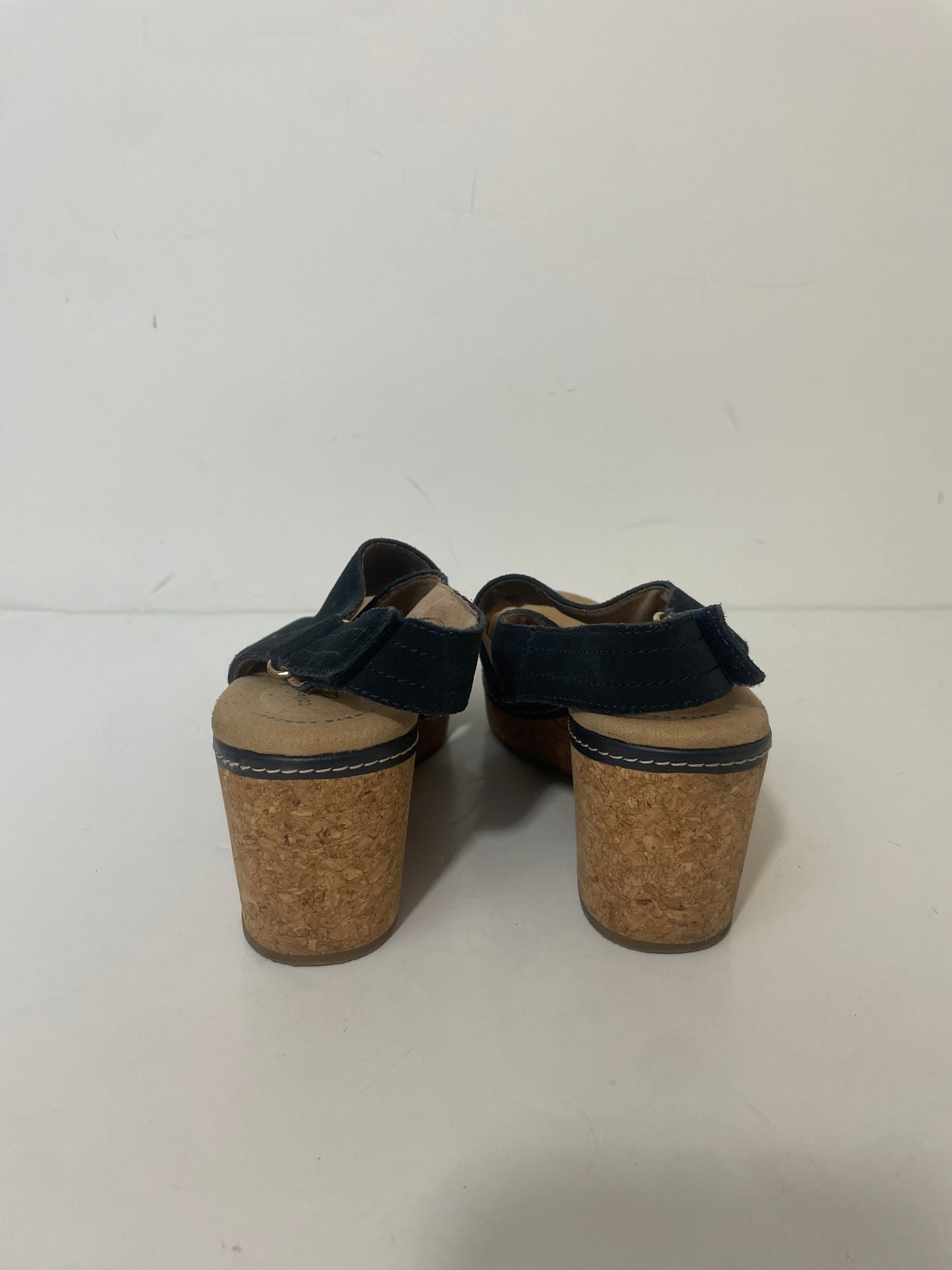 Sandals Heels Block By Clarks In Navy, Size: 9