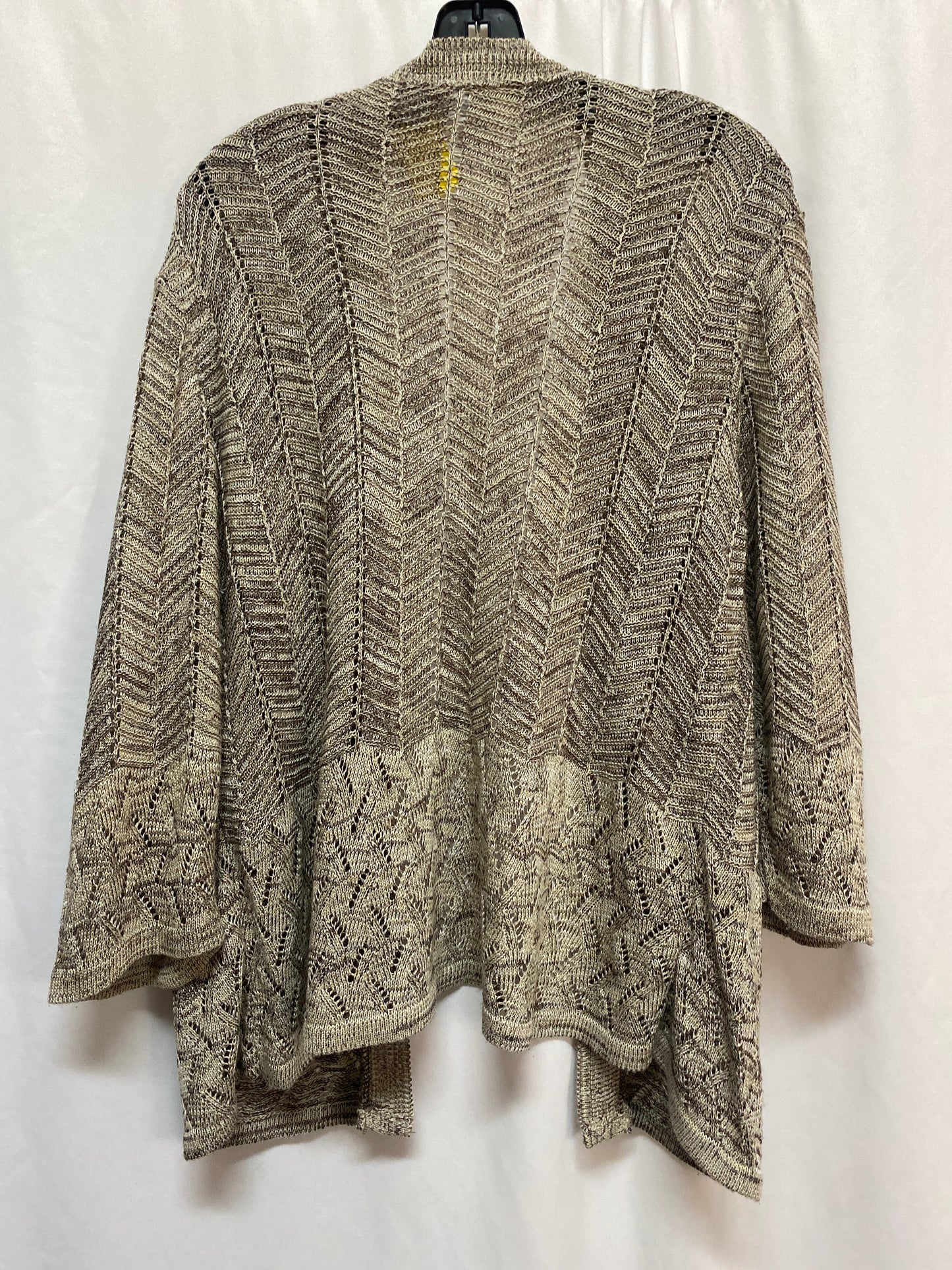 Cardigan By Kim Rogers In Tan, Size: 1x