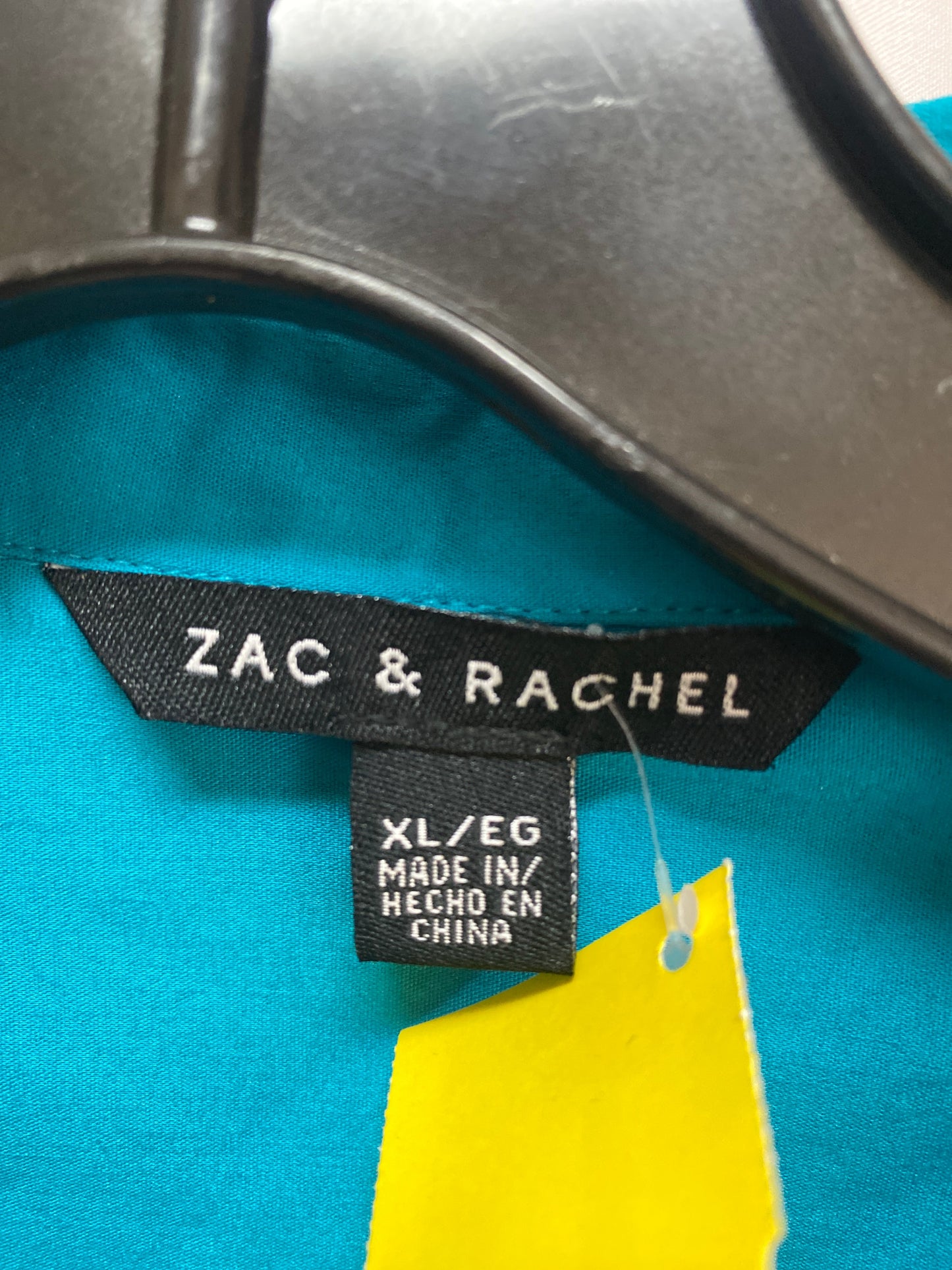 Top Long Sleeve By Zac And Rachel In Teal, Size: Xl