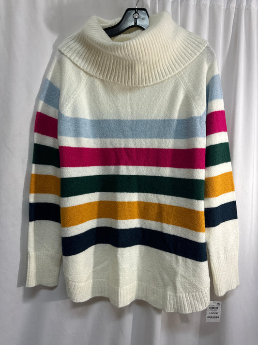 Sweater By Style And Company In White, Size: L