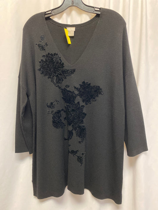 Sweater By Chicos In Black, Size: L