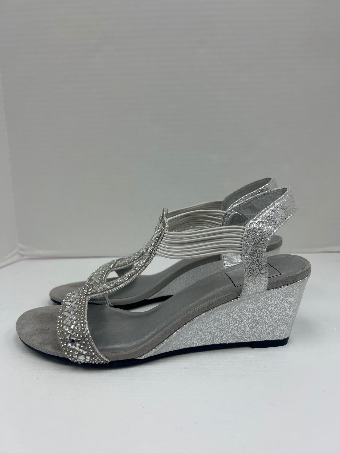 Shoes Heels Block By New York Transit In Silver, Size: 8.5