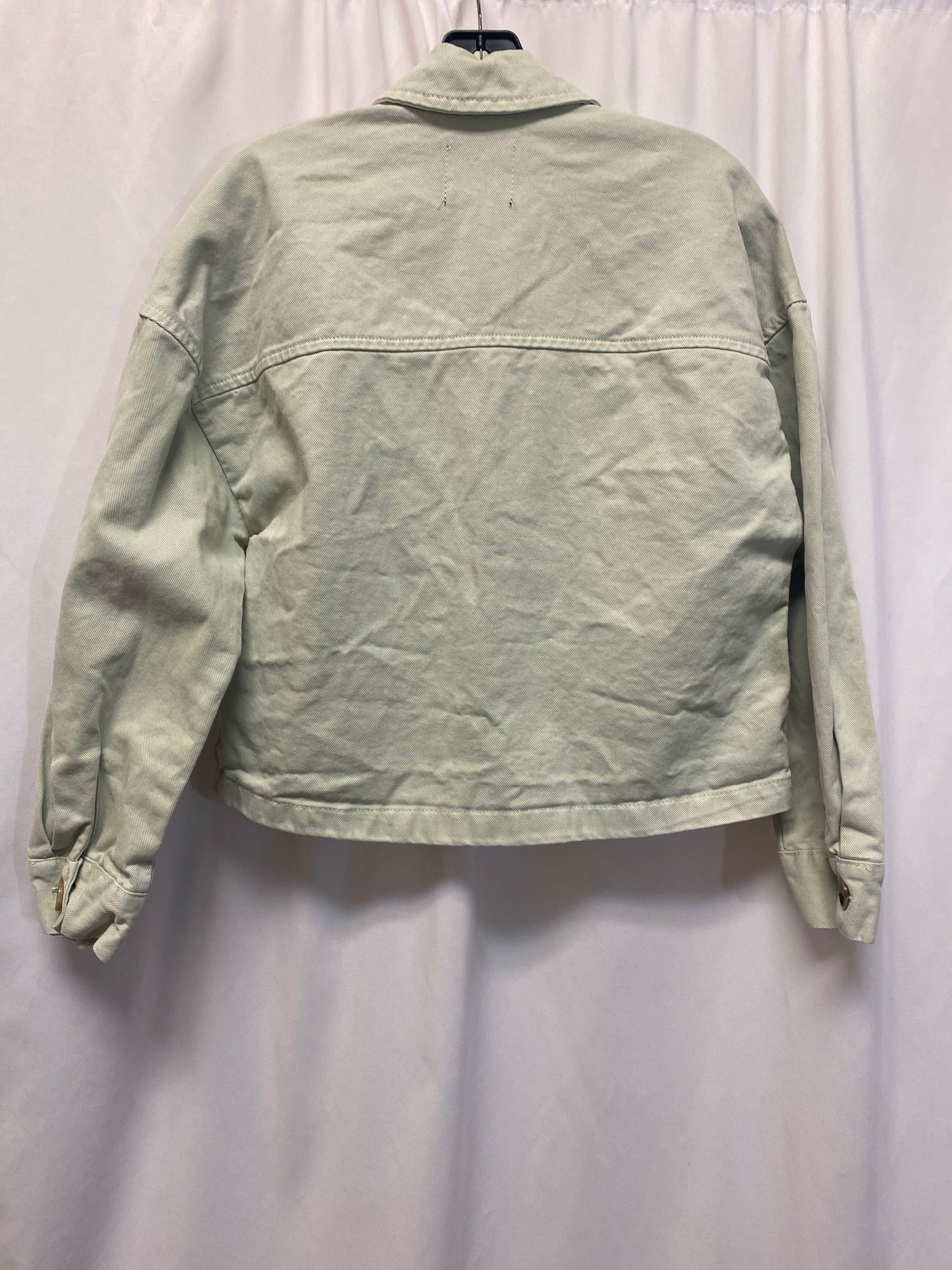 Jacket Denim By Zara In Green, Size: S