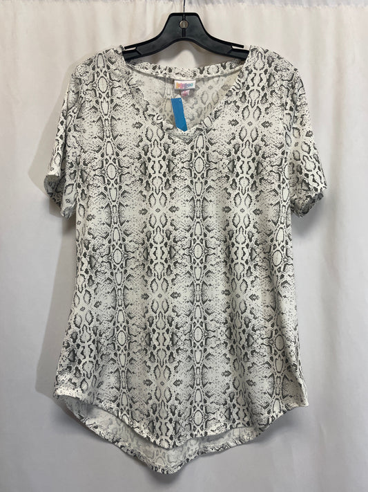 Top Short Sleeve By Lularoe In Animal Print, Size: S