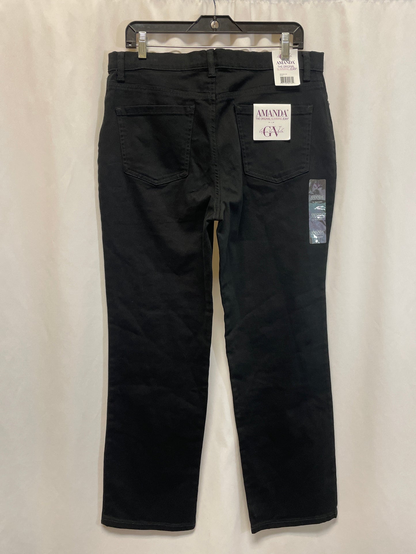 Jeans Straight By Gloria Vanderbilt In Black, Size: 14