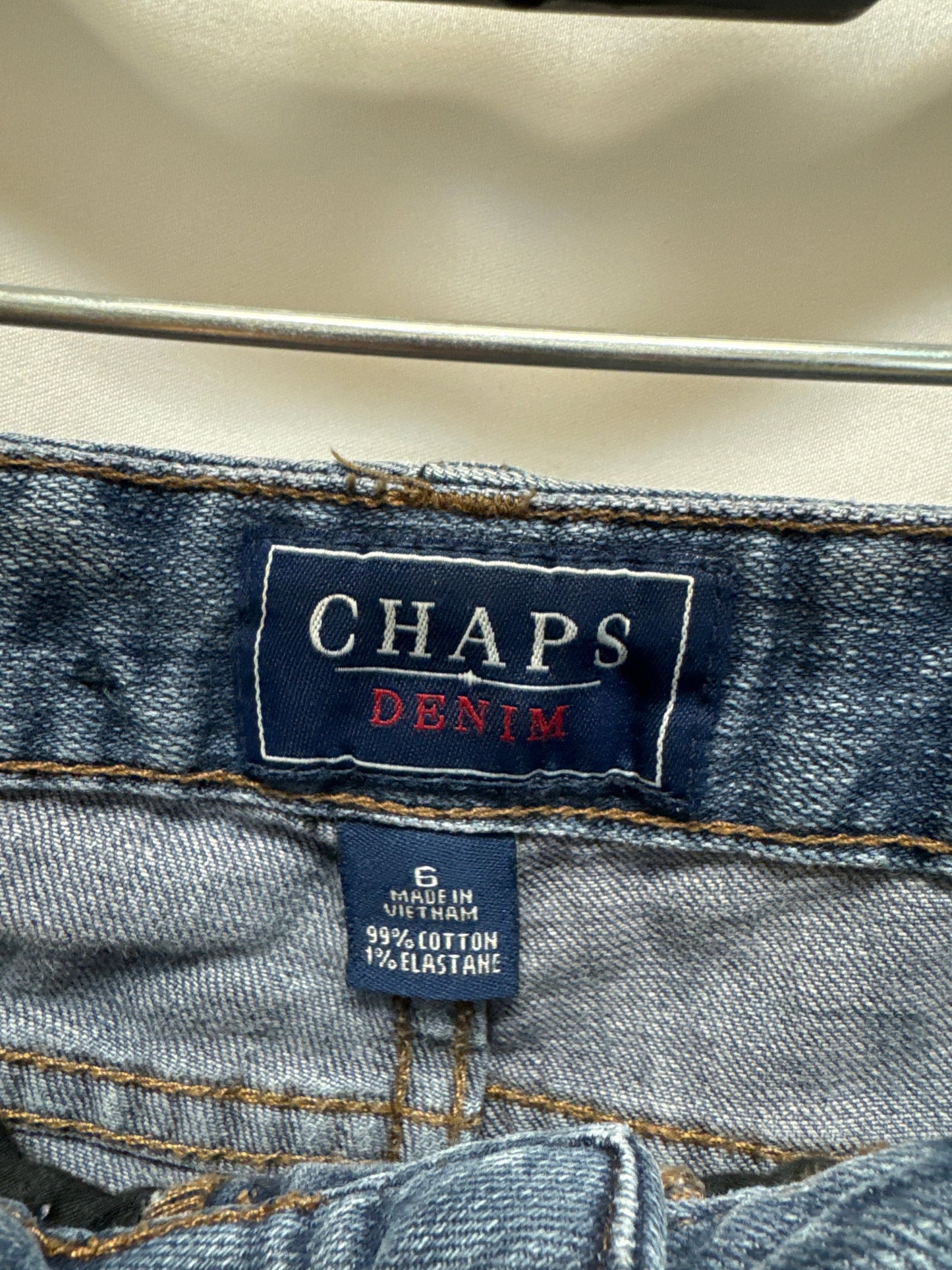 Jeans Straight By Chaps In Blue, Size: 6