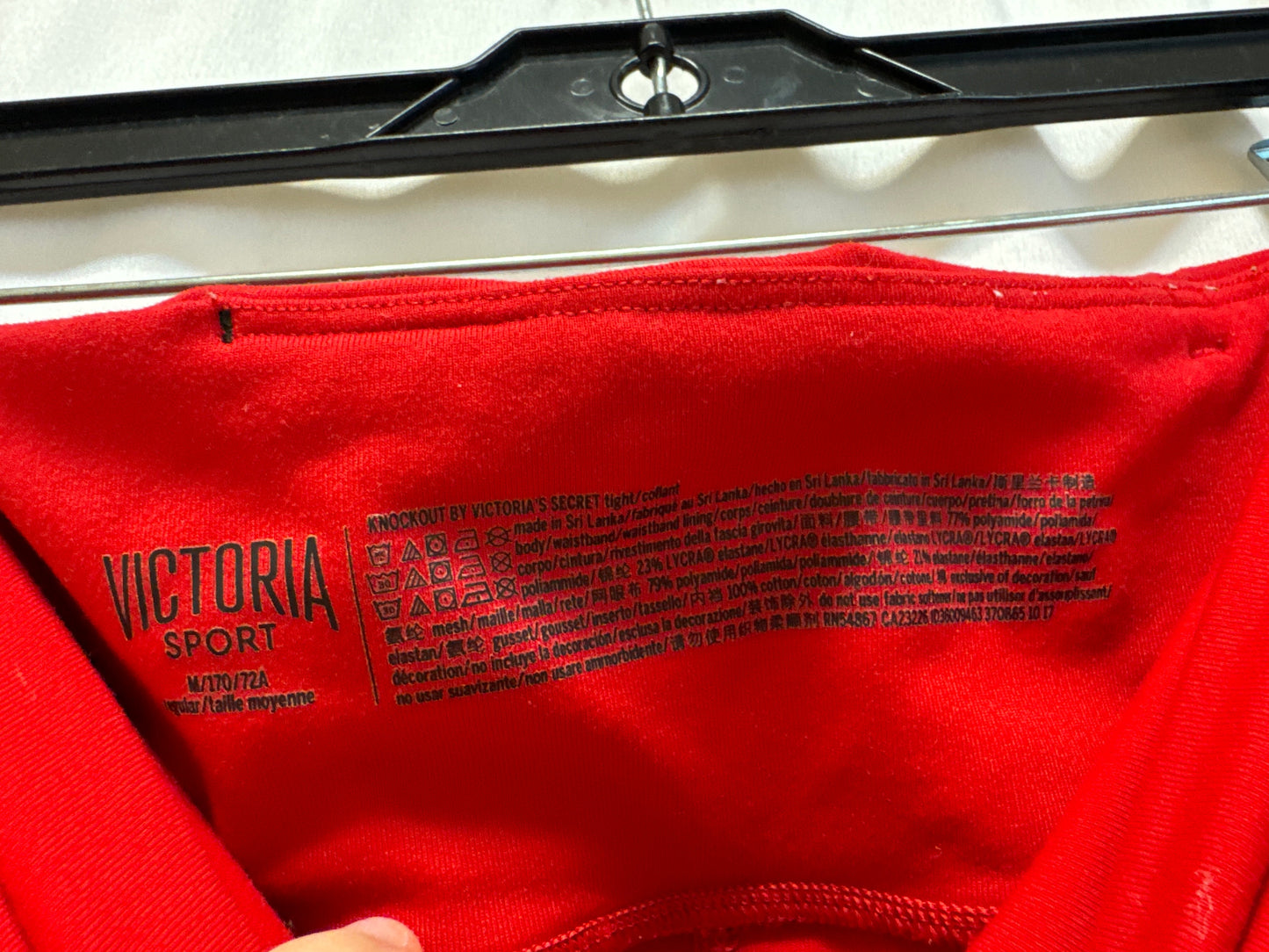 Athletic Leggings By Victorias Secret In Red, Size: M