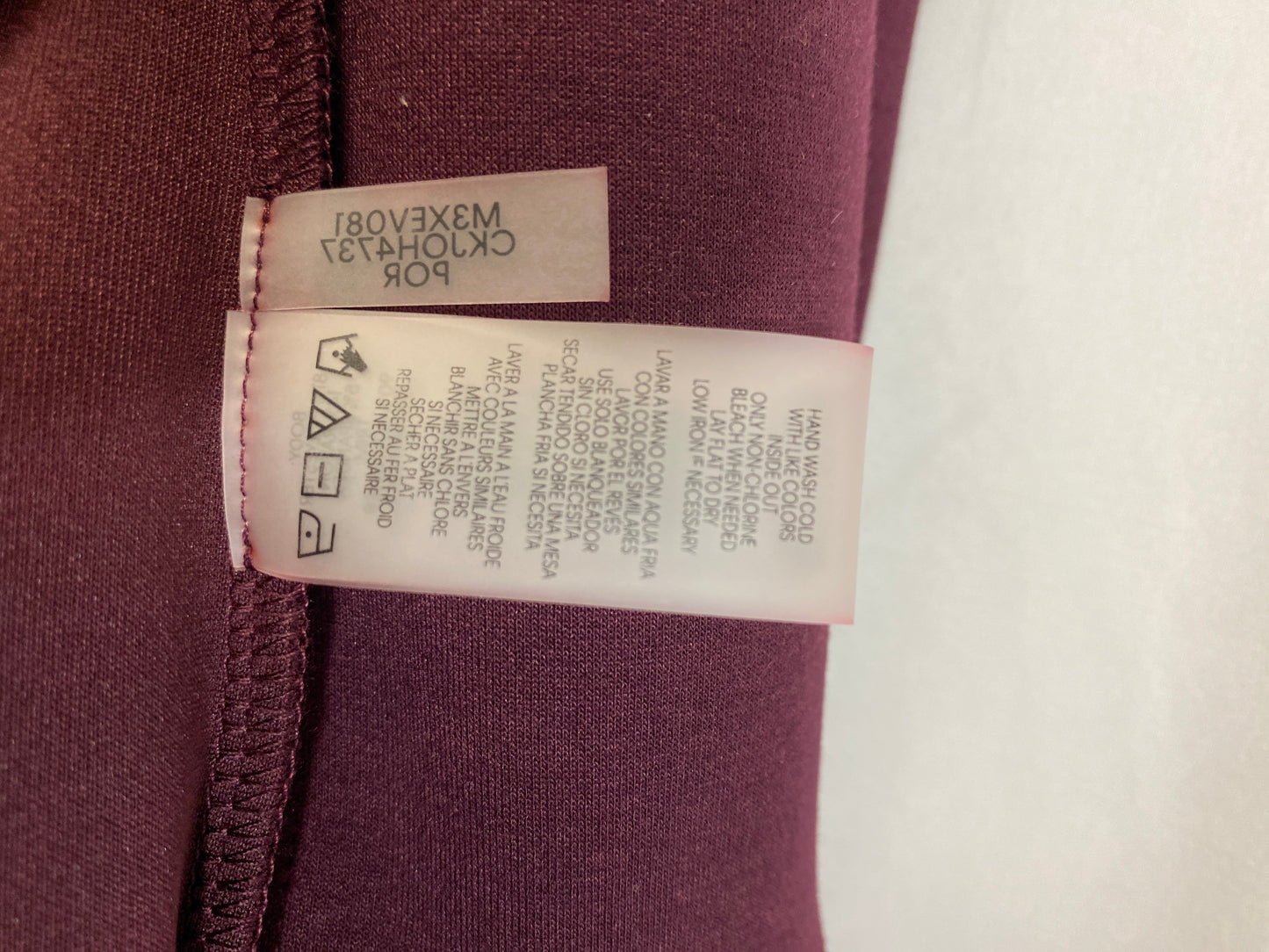 Sweatshirt Hoodie By Calvin Klein In Purple, Size: S