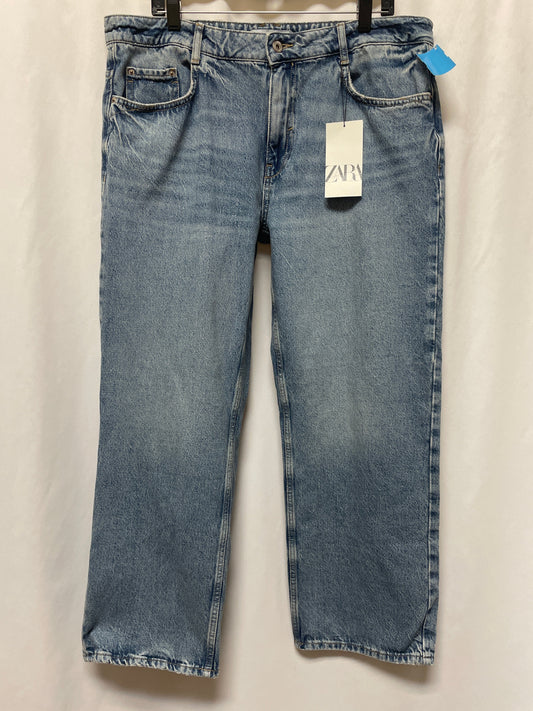 Jeans Straight By Zara In Blue, Size: 12