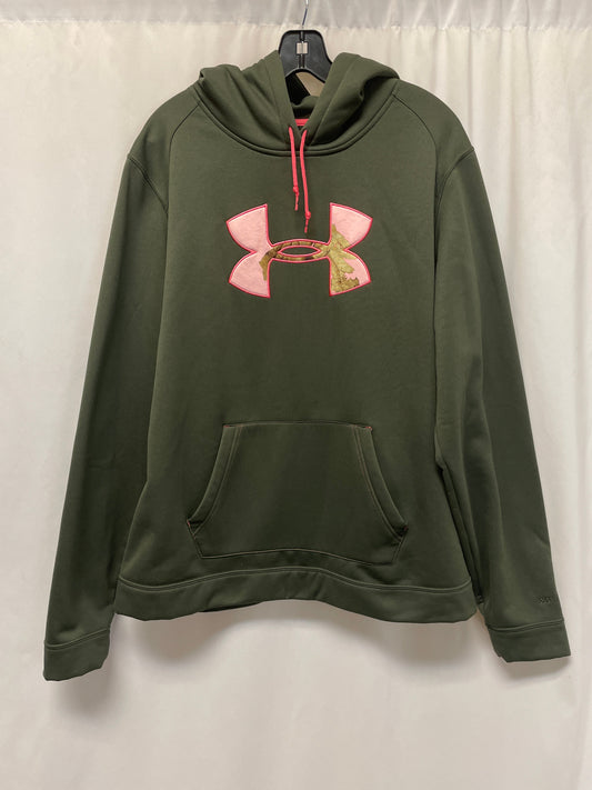 Sweatshirt Hoodie By Under Armour In Green, Size: 2x