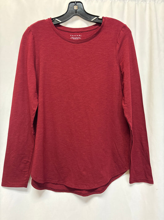 Top Long Sleeve By Tahari By Arthur Levine In Maroon, Size: M