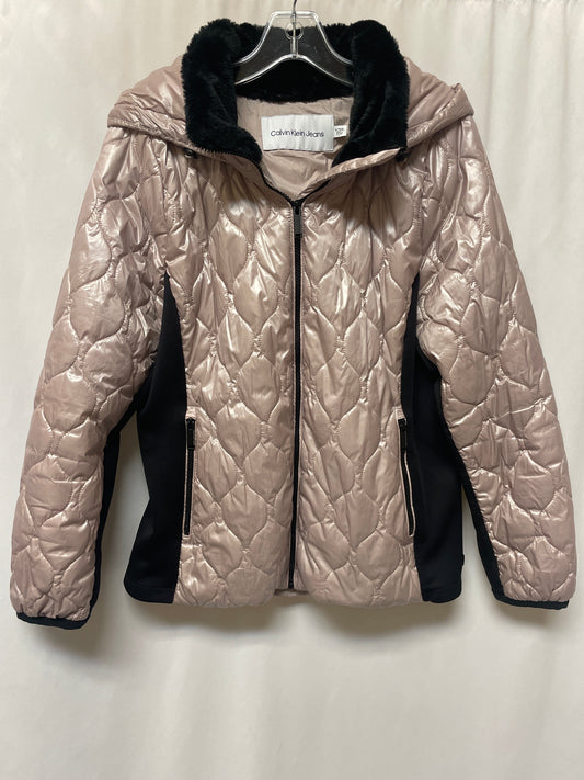 Jacket Puffer & Quilted By Calvin Klein In Pink, Size: Xl