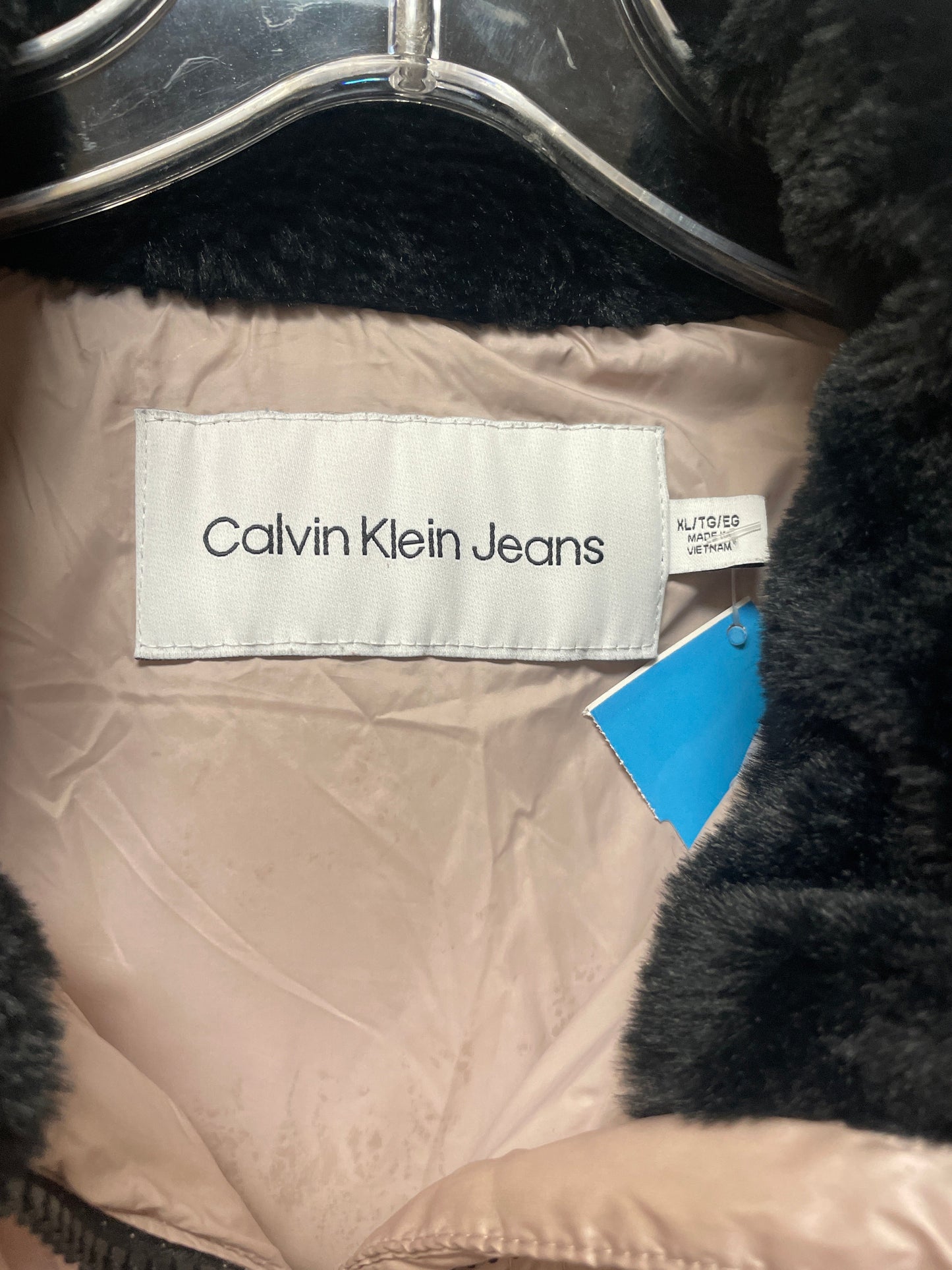 Jacket Puffer & Quilted By Calvin Klein In Pink, Size: Xl