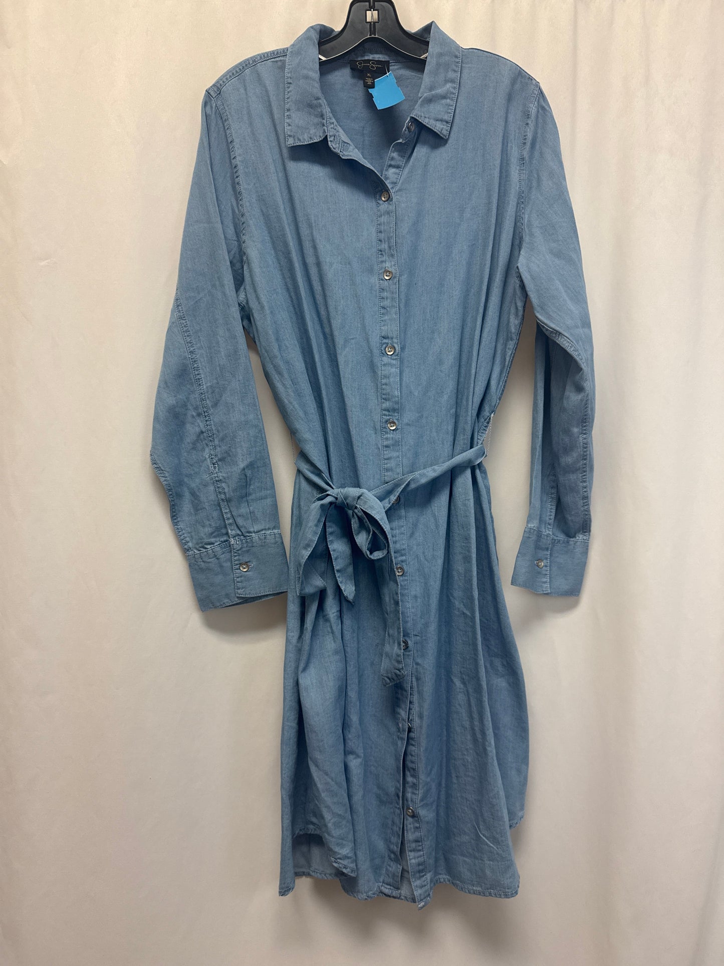 Dress Casual Midi By Jessica Simpson In Blue, Size: Xl