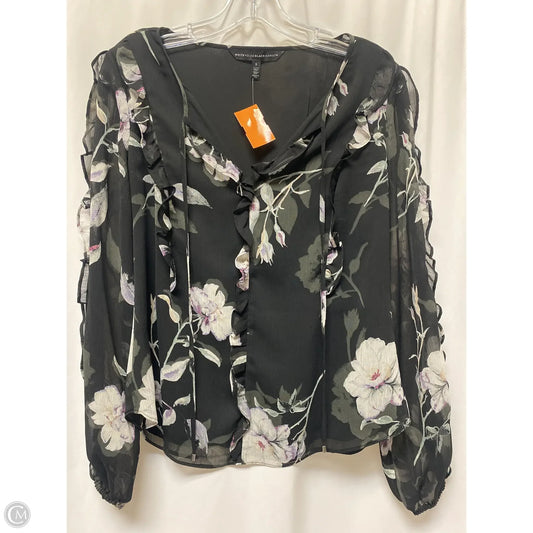 Top Long Sleeve By White House Black Market In Black & Purple, Size: S