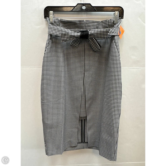 Skirt Midi By White House Black Market In Checkered Pattern, Size: 2