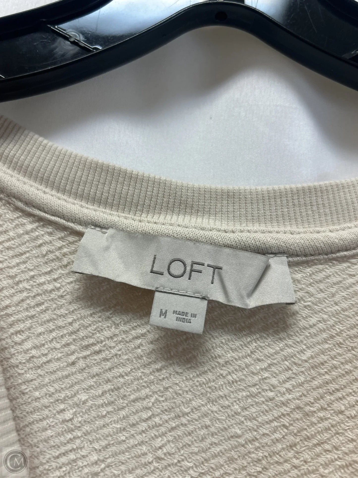 Sweatshirt Crewneck By Loft In Tan, Size: M