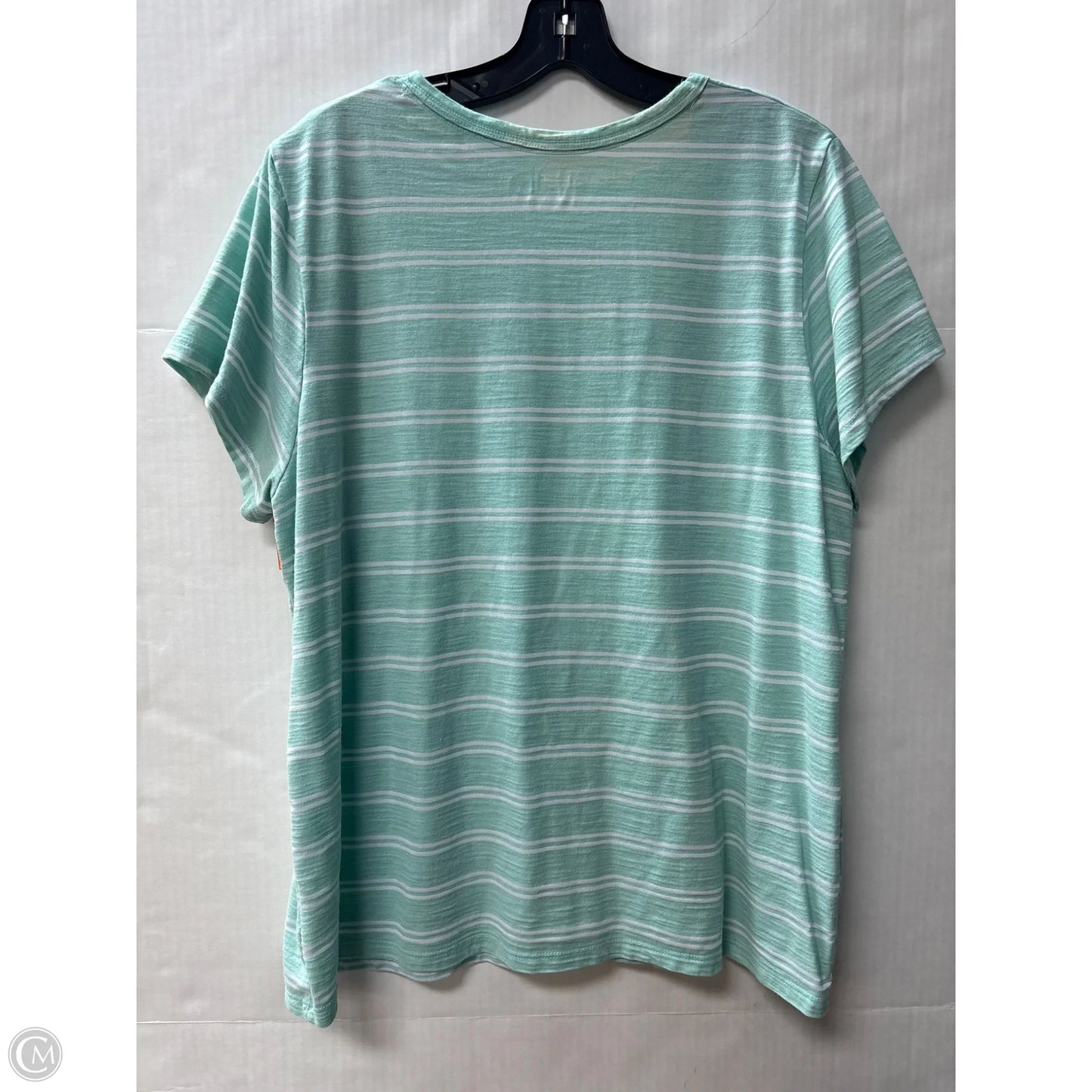 Top Short Sleeve By Time And Tru In Green, Size: 3x