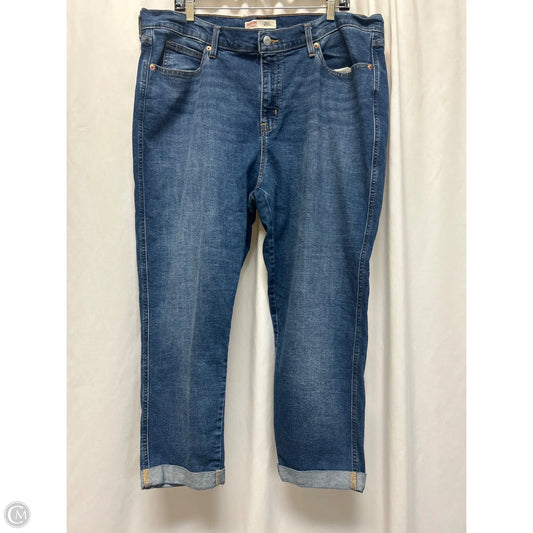 Jeans Boyfriend By Levis In Blue Denim, Size: 18