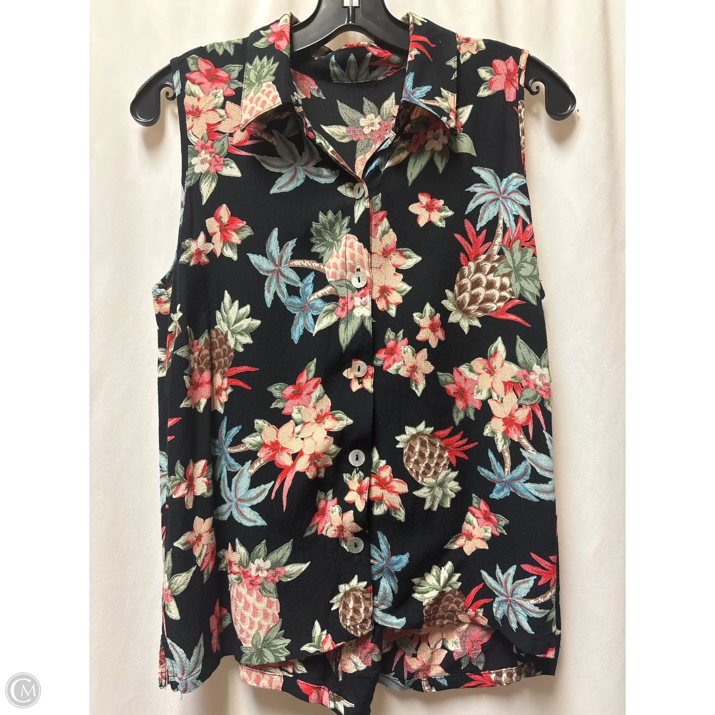 Top Sleeveless By Clothes Mentor In Black, Size: S