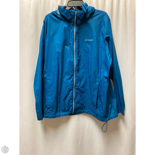 Jacket Windbreaker By Columbia In Aqua, Size: 2x