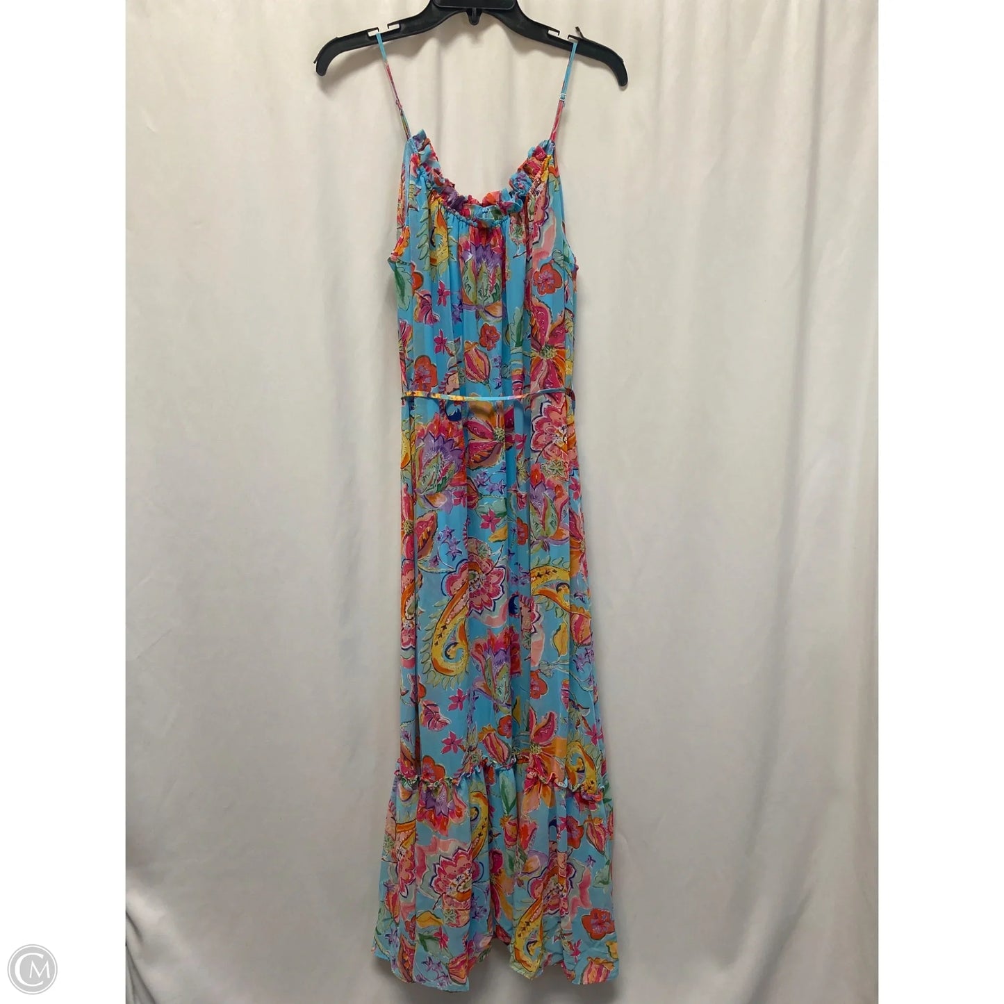 Dress Casual Maxi By Nicole Miller In Blue, Size: L
