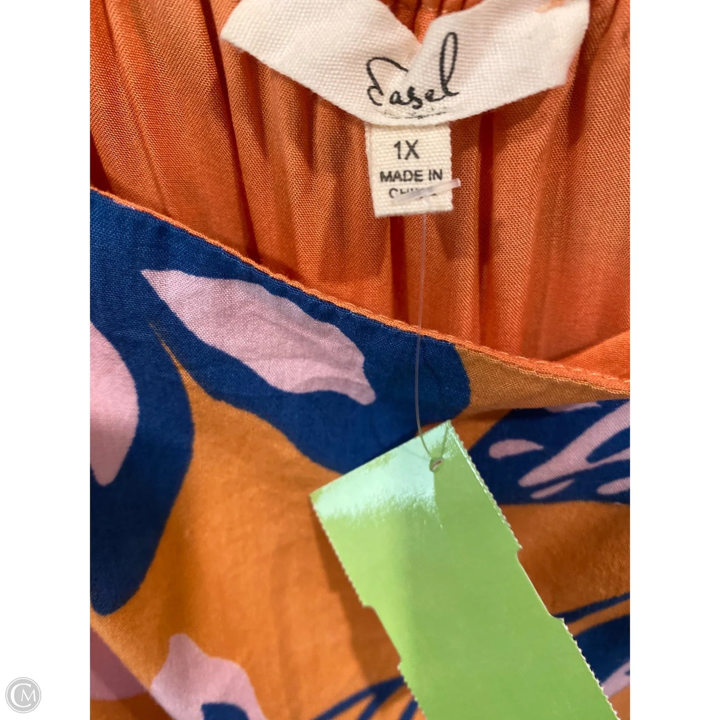 Top Short Sleeve By Easel In Orange, Size: 1x