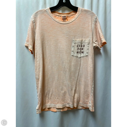 Top Short Sleeve By Pink In Orange, Size: Xs