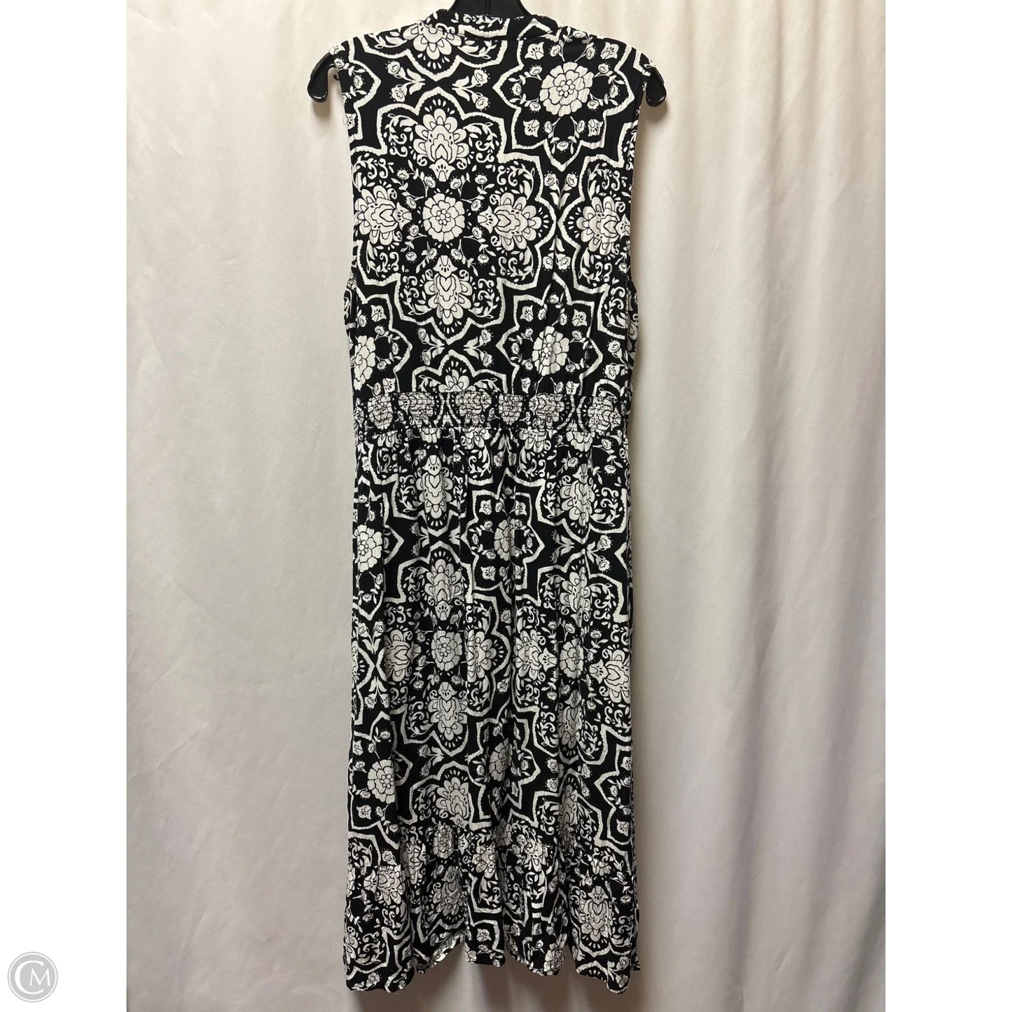 Dress Casual Maxi By Croft And Barrow In Black & White, Size: Xl
