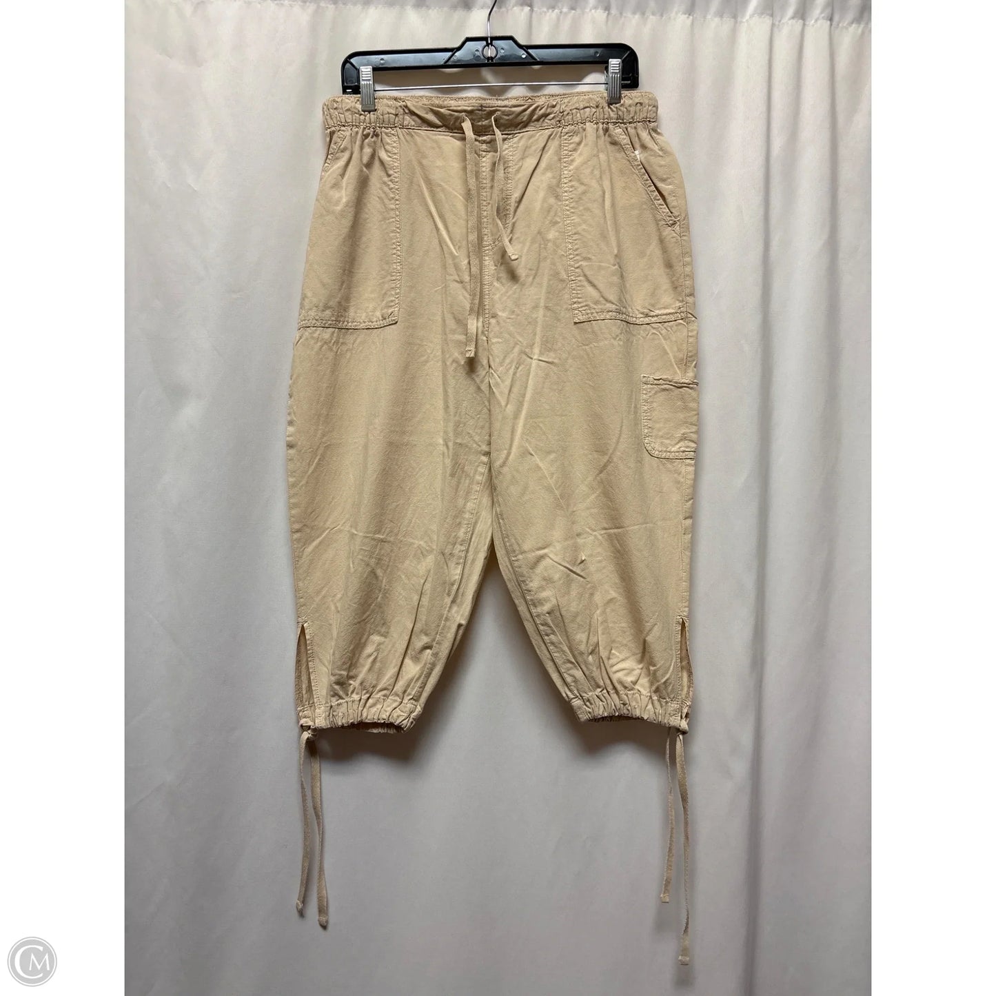 Capris By Gloria Vanderbilt In Tan, Size: L