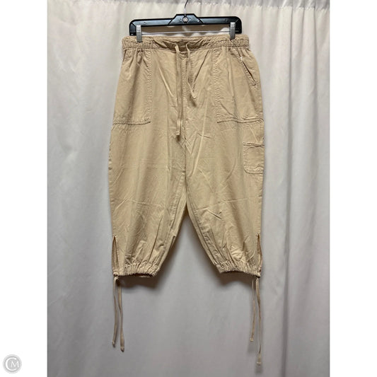 Capris By Gloria Vanderbilt In Tan, Size: L
