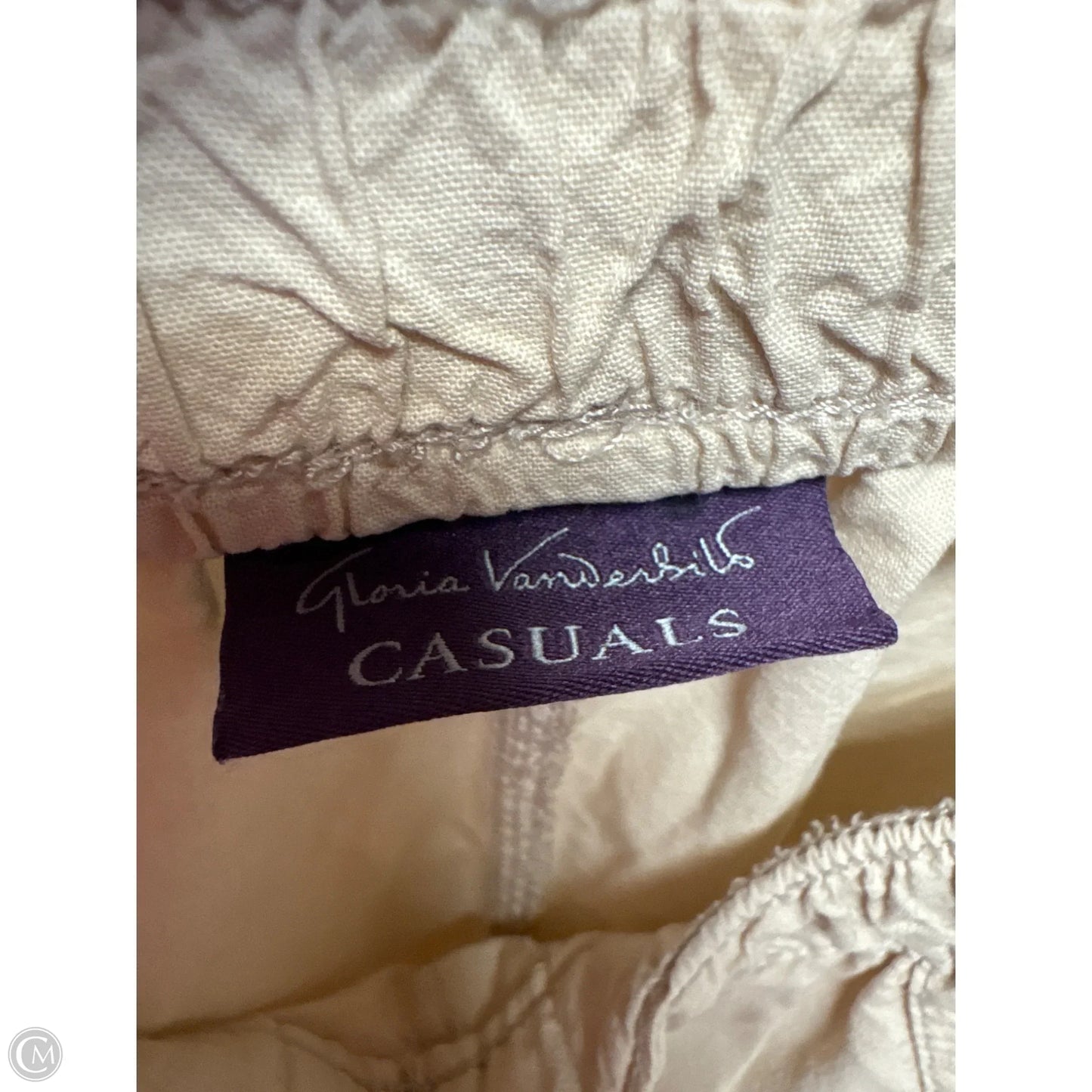 Capris By Gloria Vanderbilt In Tan, Size: L