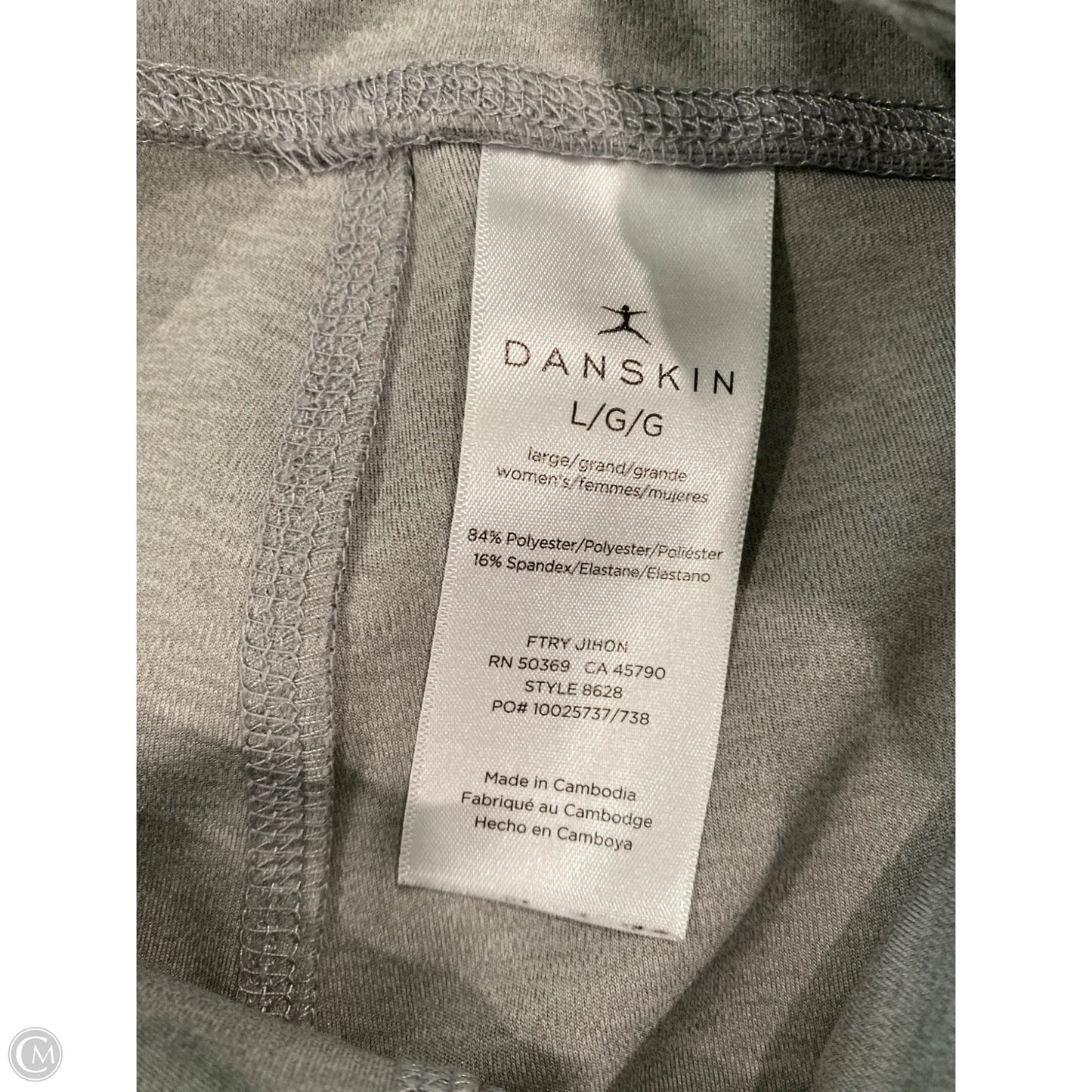 Athletic Leggings By Danskin In Grey, Size: L