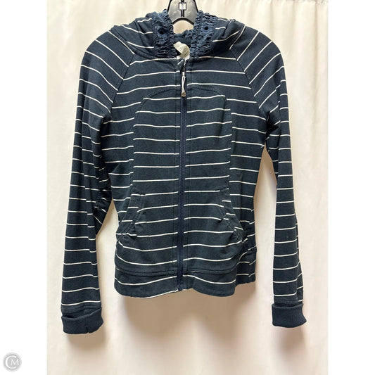 Athletic Top Long Sleeve Hoodie By Lululemon In Navy, Size: 4