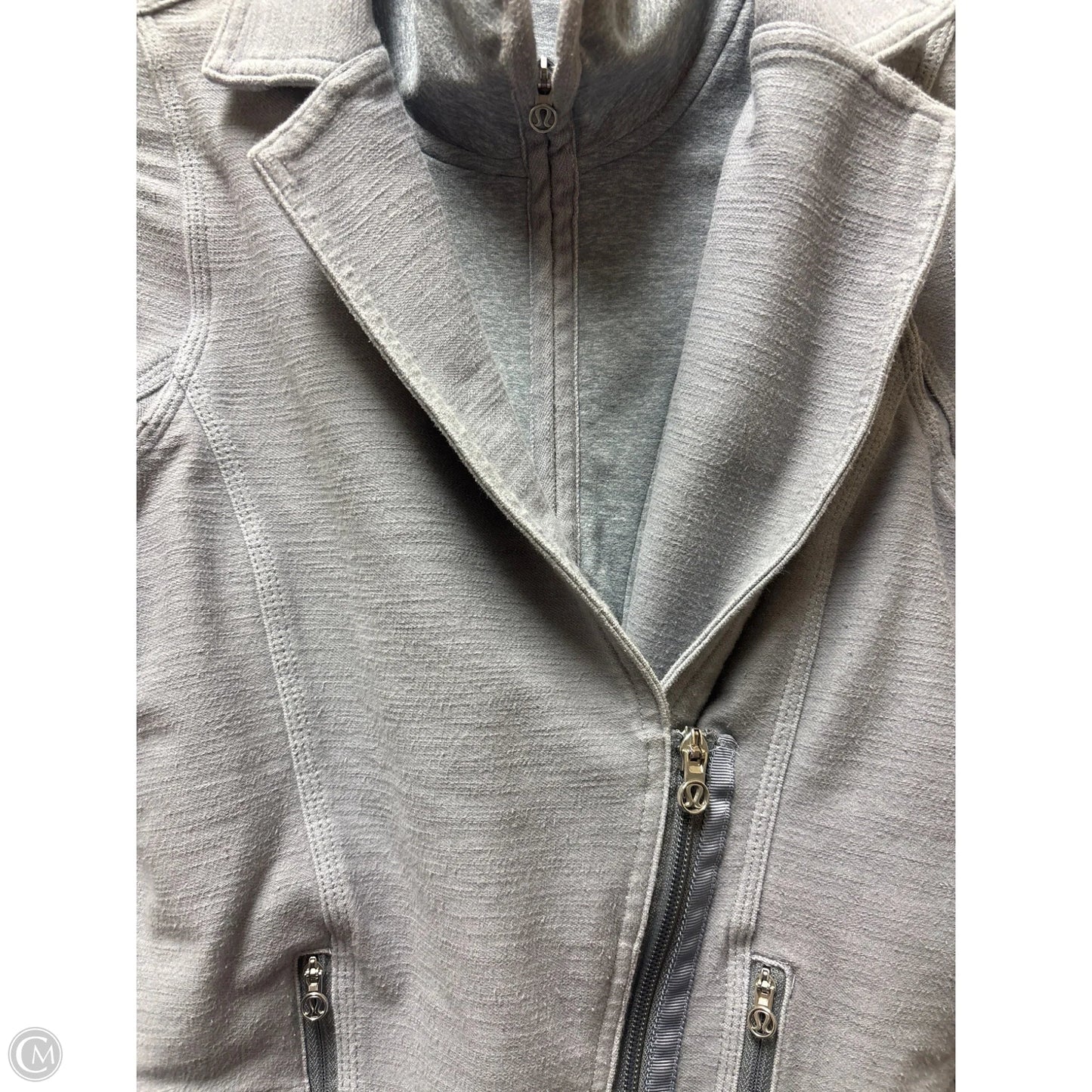Athletic Jacket By Lululemon In Grey, Size: 4