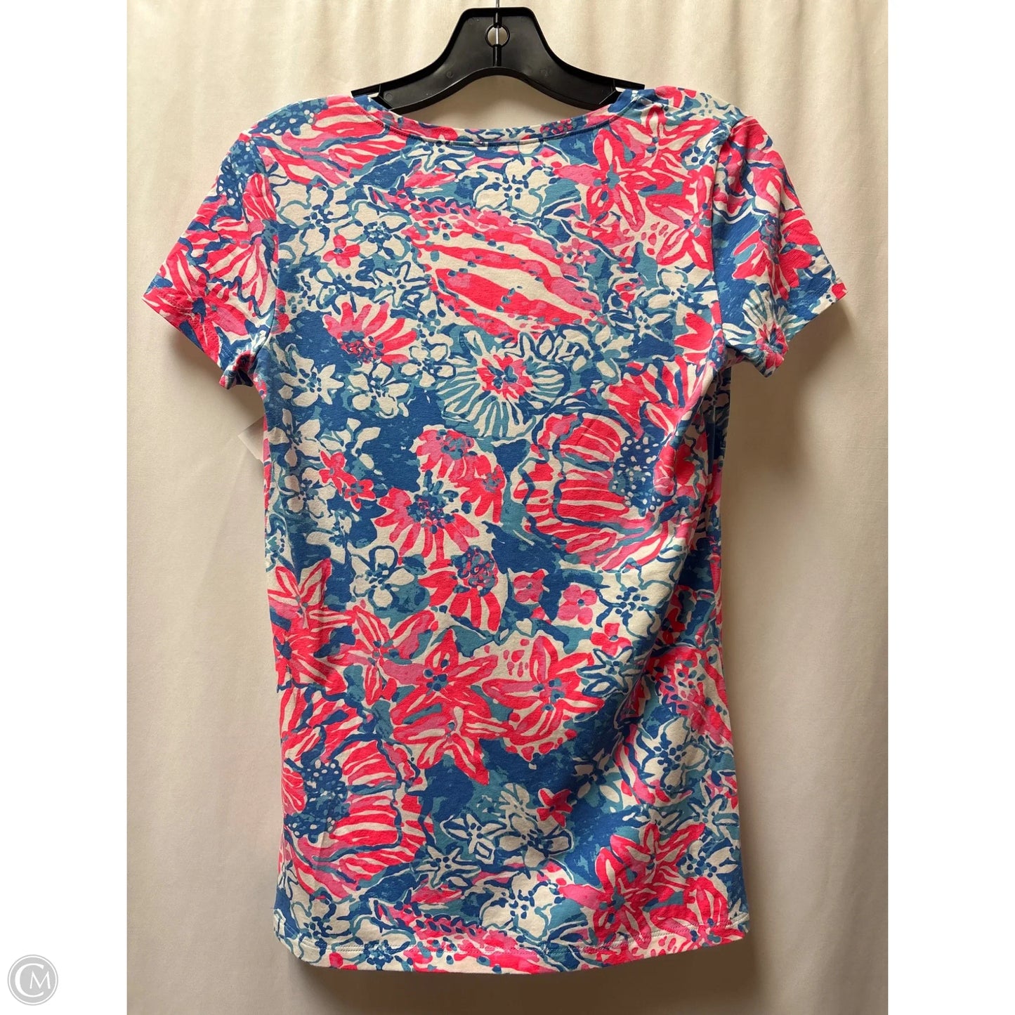 Top Short Sleeve Designer By Lilly Pulitzer In Pink, Size: S
