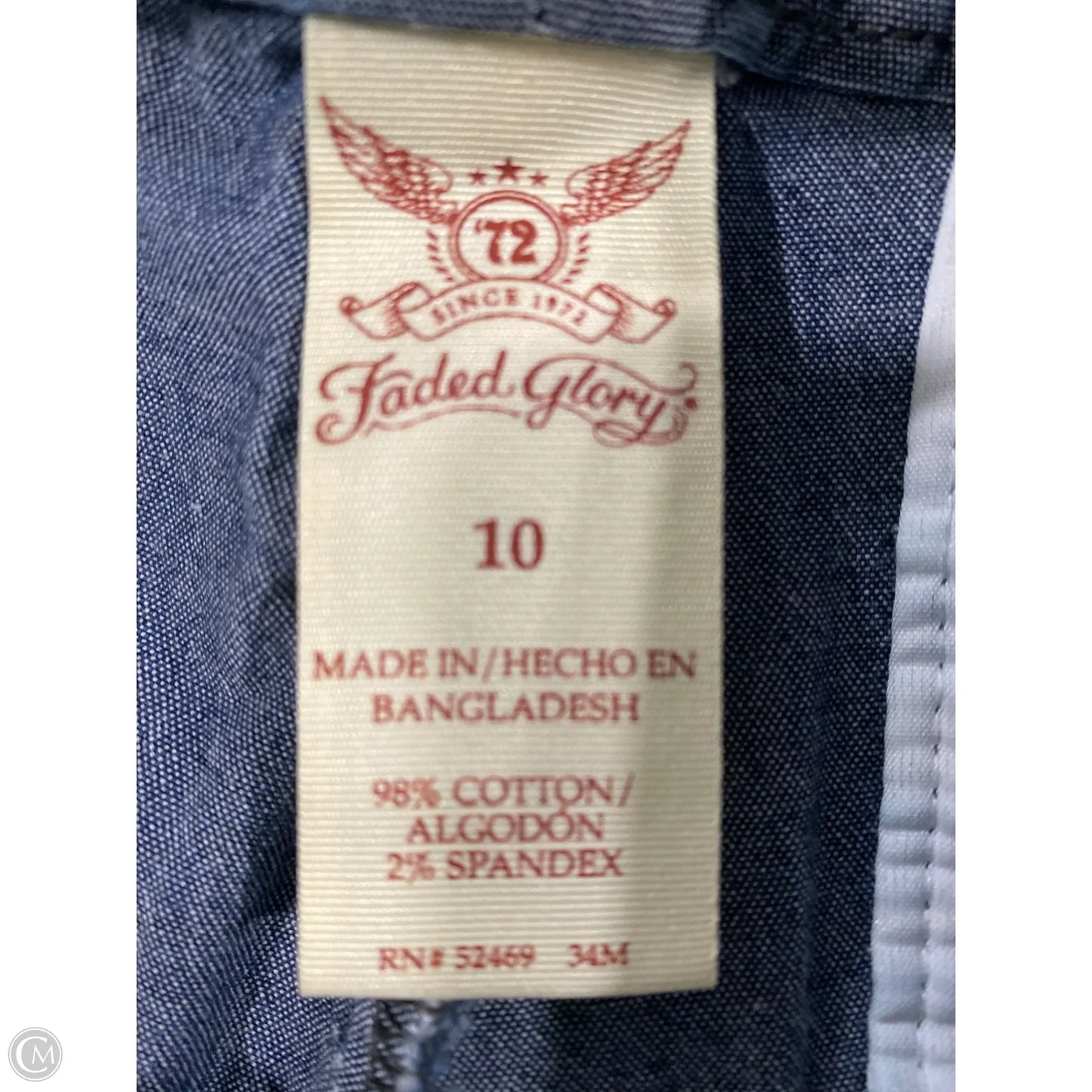 Shorts By Faded Glory In Blue, Size: 10