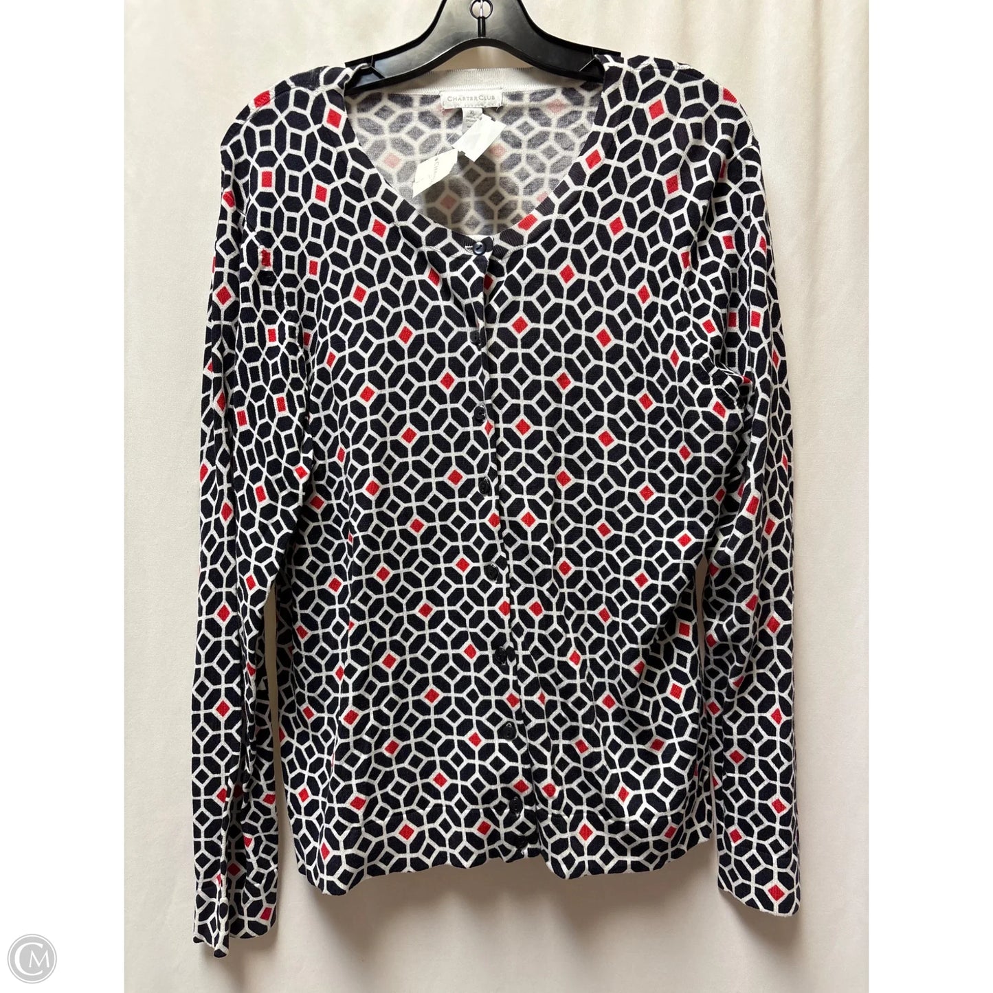 Cardigan By Charter Club In Navy, Size: Xl