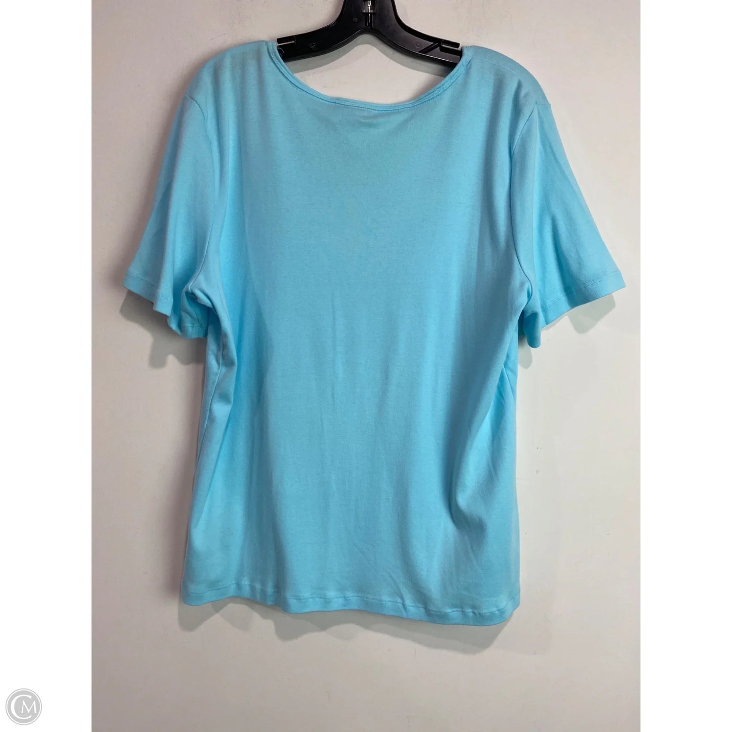 Top Short Sleeve By Nicole By Nicole Miller In Teal, Size: Xl