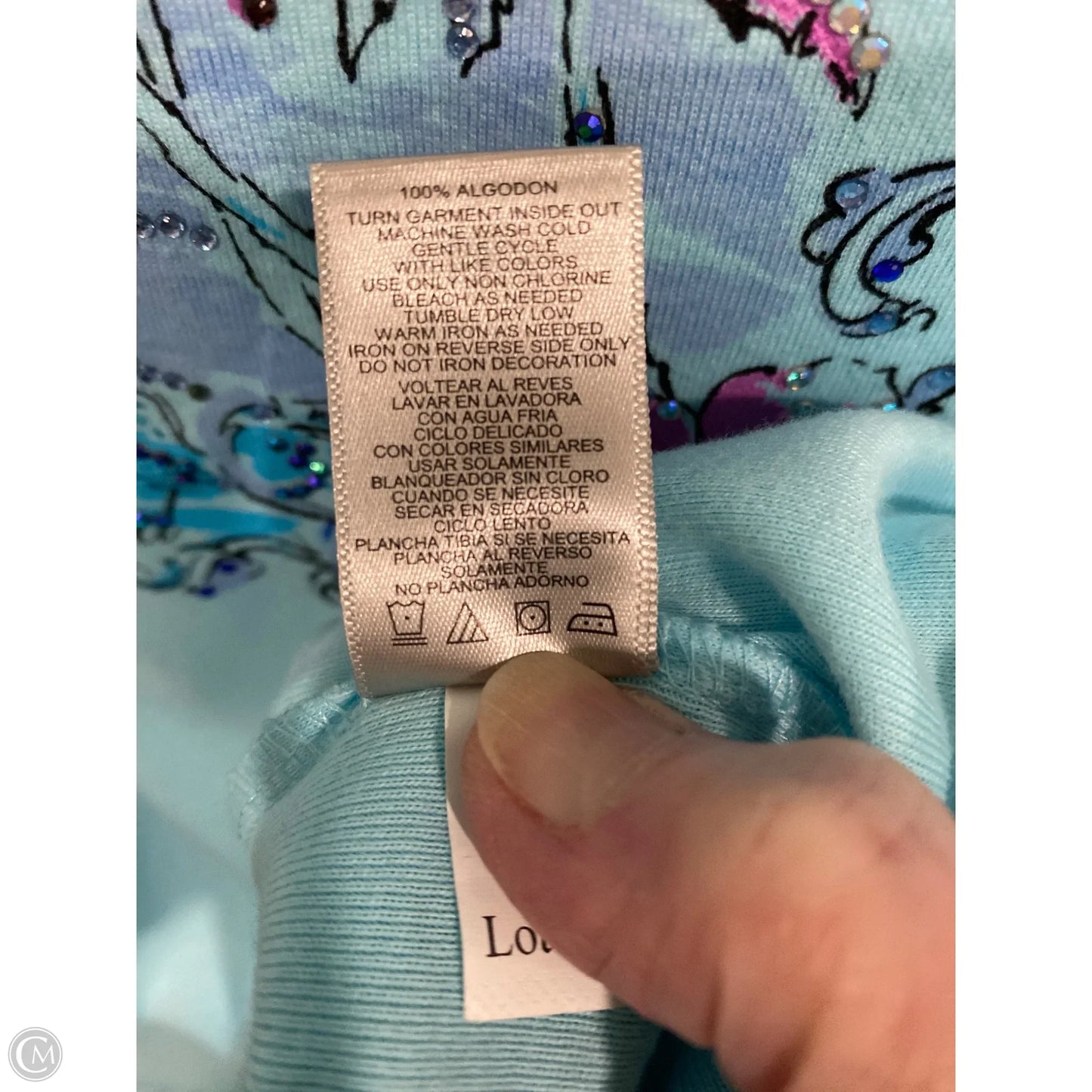 Top Short Sleeve By Nicole By Nicole Miller In Teal, Size: Xl