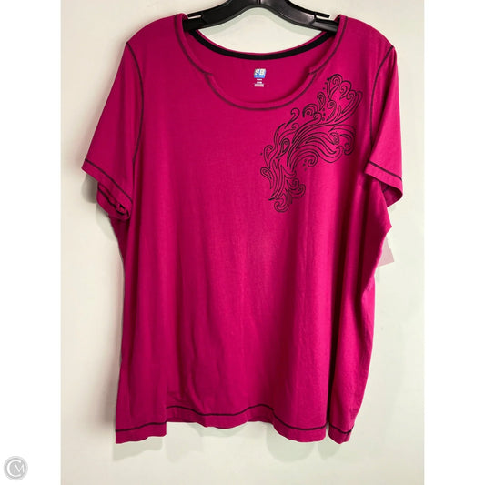 Top Short Sleeve By Clothes Mentor In Pink, Size: 1x