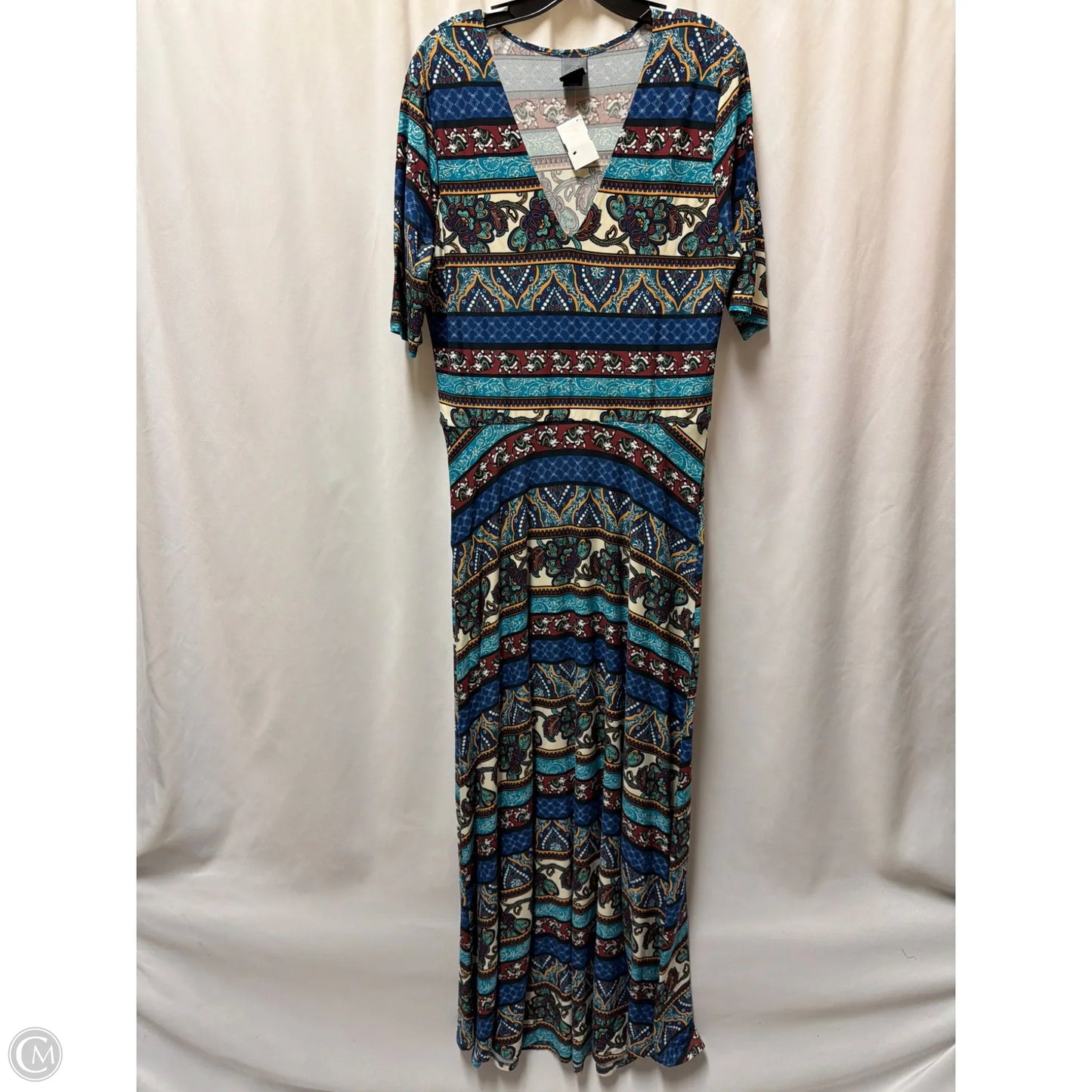 Dress Casual Maxi By Agnes & Dora In Blue, Size: 2x