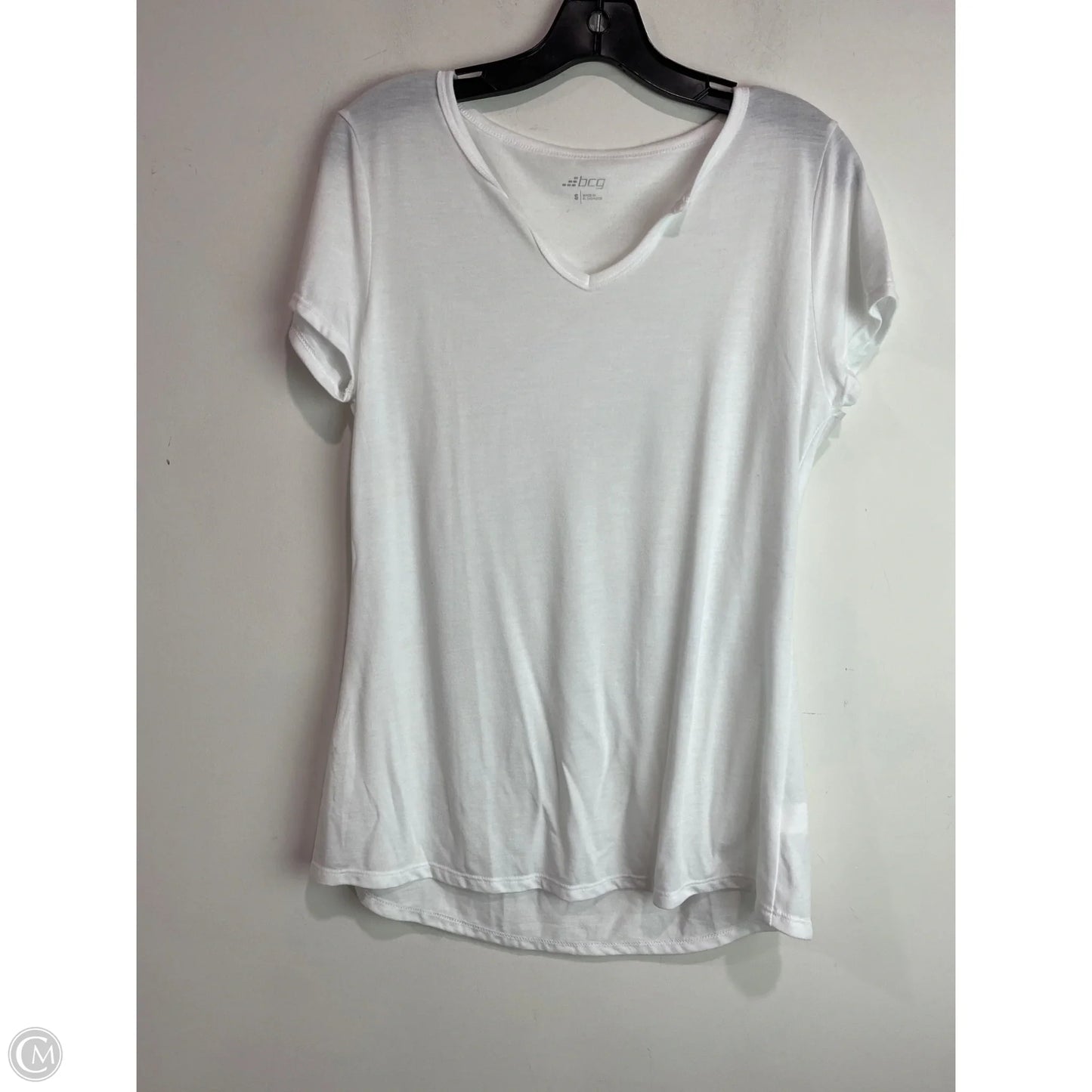 Athletic Top Short Sleeve By Bcg In White, Size: S
