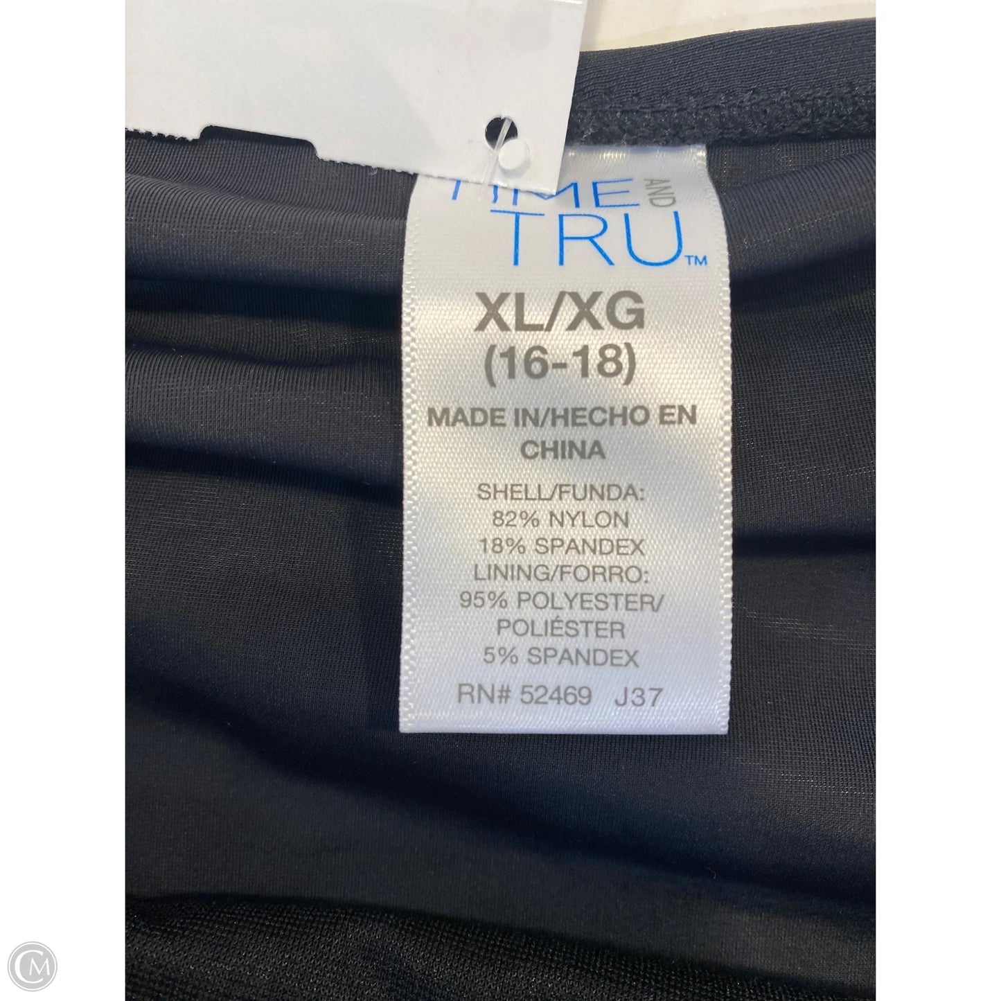 Swimsuit Bottom By Time And Tru In Black, Size: Xl