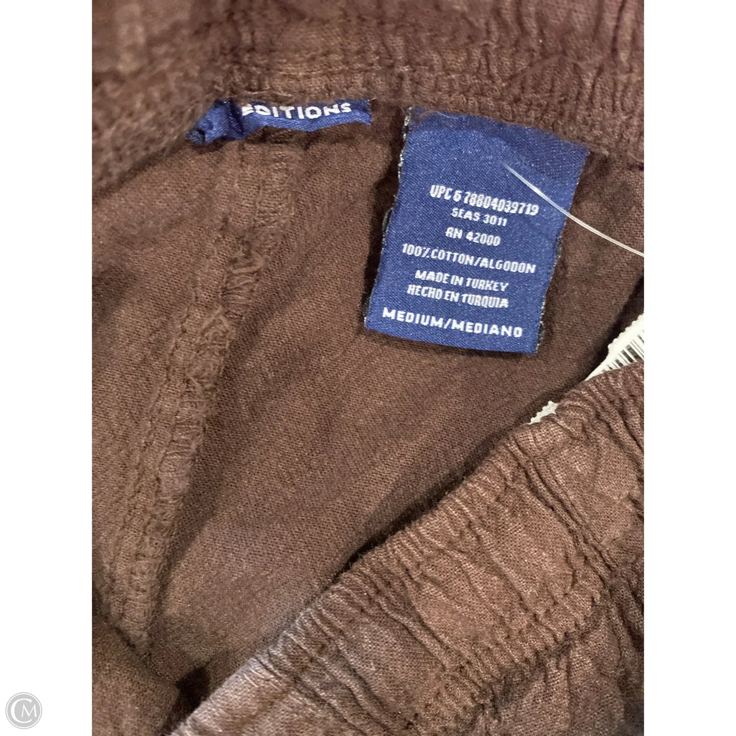 Shorts By Basic Editions In Brown, Size: M