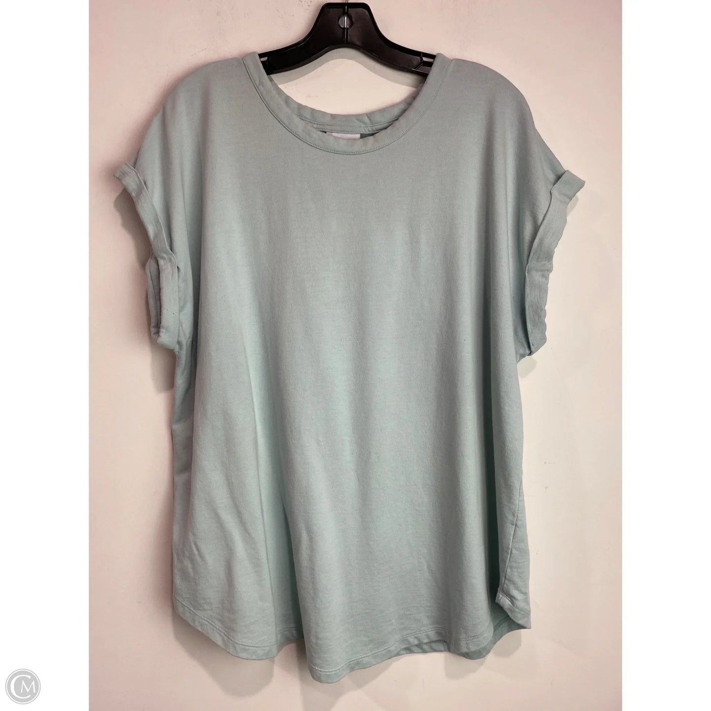 Top Short Sleeve By Ava & Viv In Green, Size: 1x