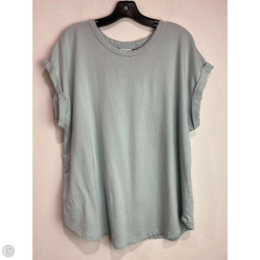 Top Short Sleeve By Ava & Viv In Green, Size: 1x
