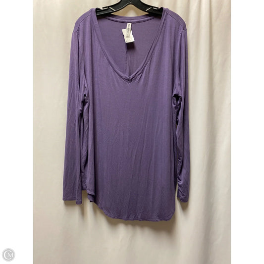Top Long Sleeve By Zenana Outfitters In Purple, Size: 3x