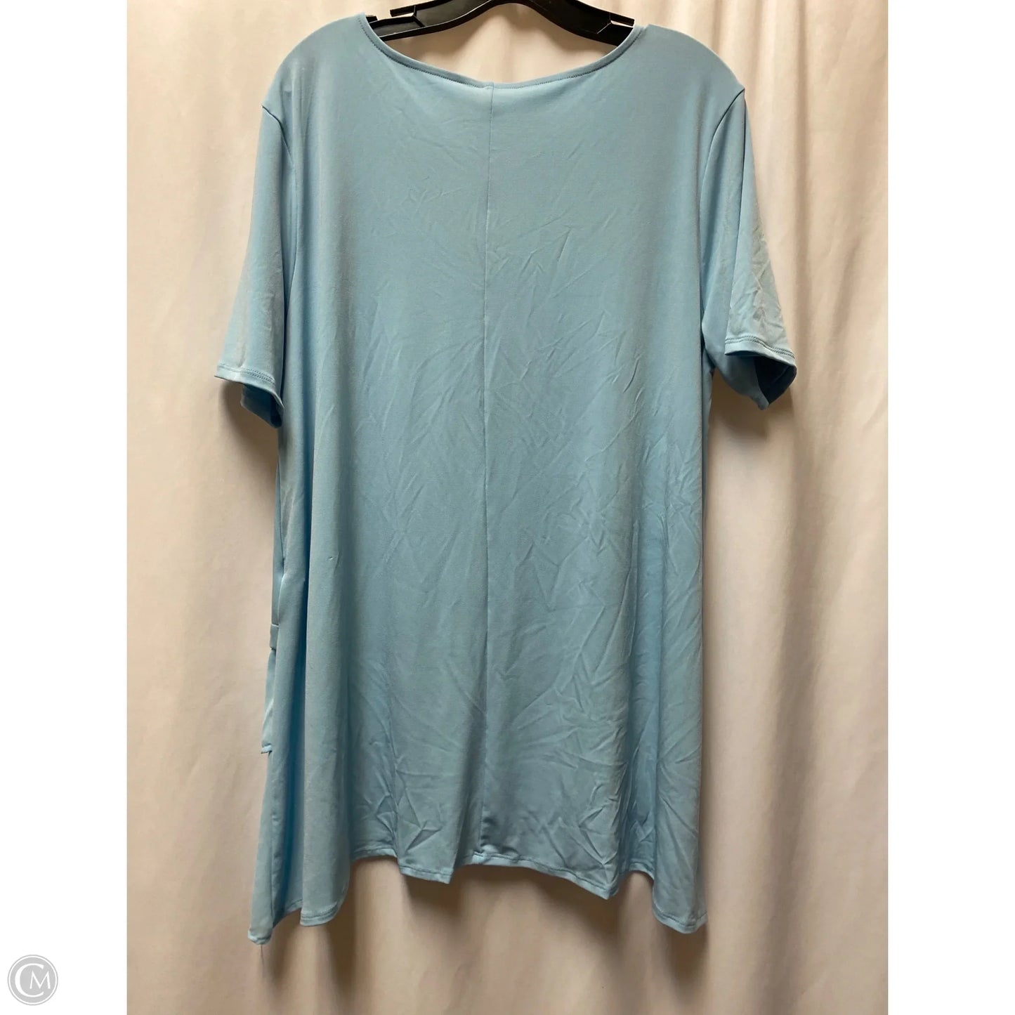 Top Short Sleeve By Zenana Outfitters In Blue, Size: 1x