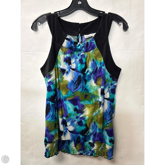 Top Sleeveless By Cato In Blue, Size: S